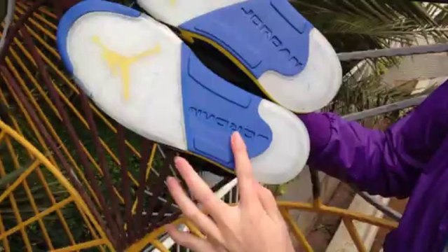 * kicksgrid1.ru * Nike Jordan AIR JORDAN 5 RETRO Mens Shoes Black Blue Yellow