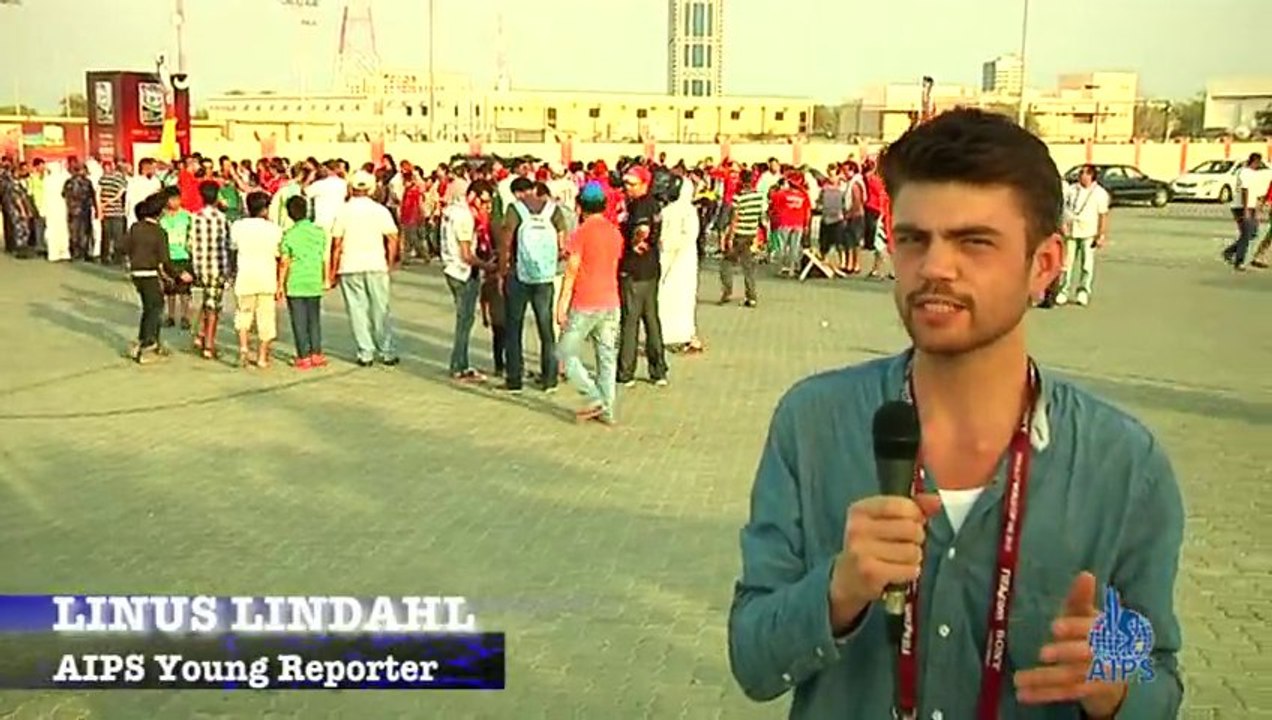 FIFA U-17 World Cup UAE 2013 - Morocco supporters celebrate the team despite the defat against Cote d'Ivoire