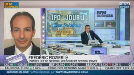 Introduction en bourse de Critéo et Blue Solutions, Frédéric Rozier, dans Intégrale Placements - 30/10