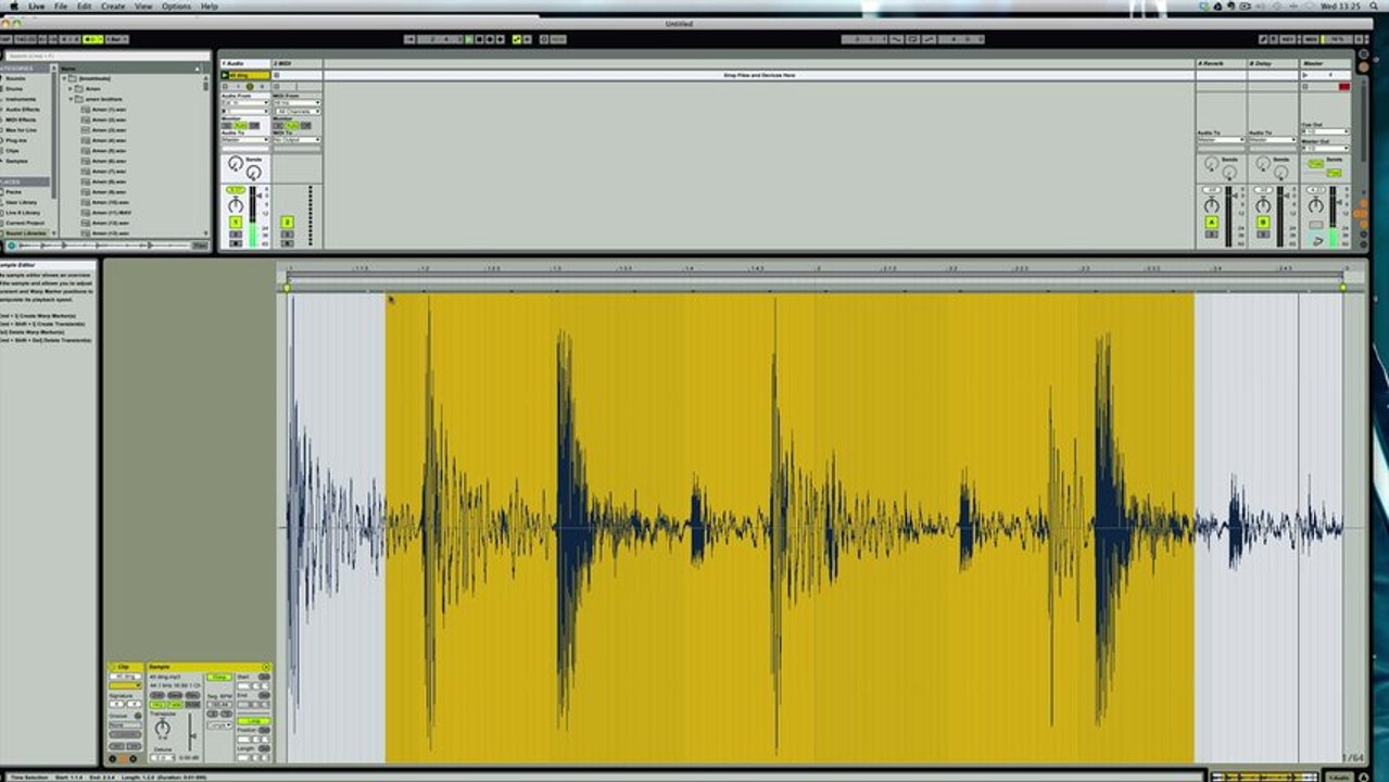 Ableton Live Basic Audio Warping