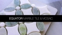 Equator Marble Floor Tiles and Mosaics, White Tile and Mosaics