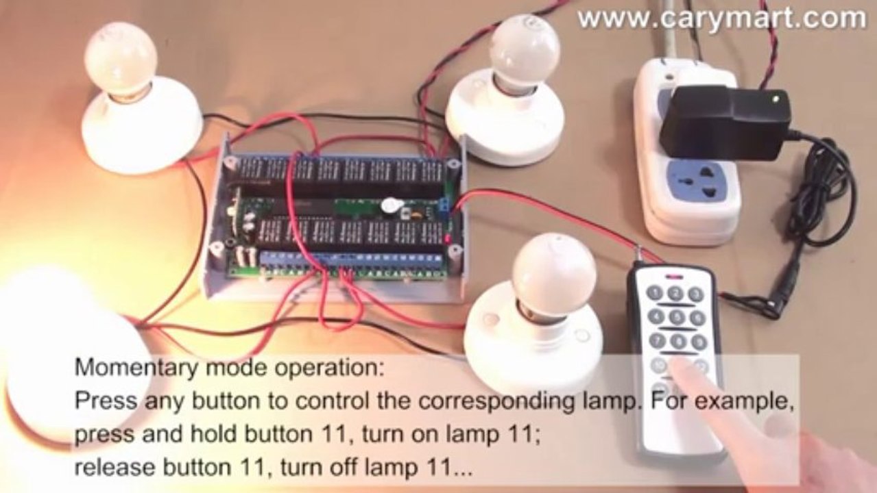 15 Channel DC 12V Remote Control Kit Operation