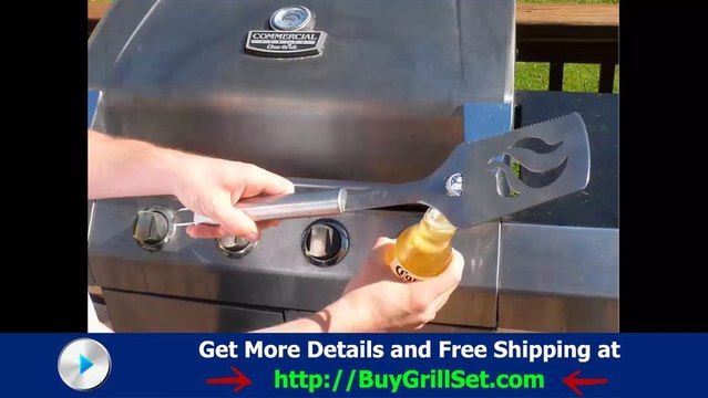 Bbq Tools Set With Grill Tongs, Bbq Fork, Grill Spatula