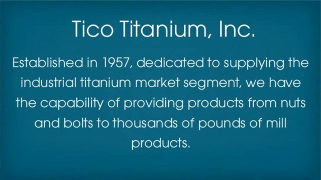 Industrial Titanium Products
