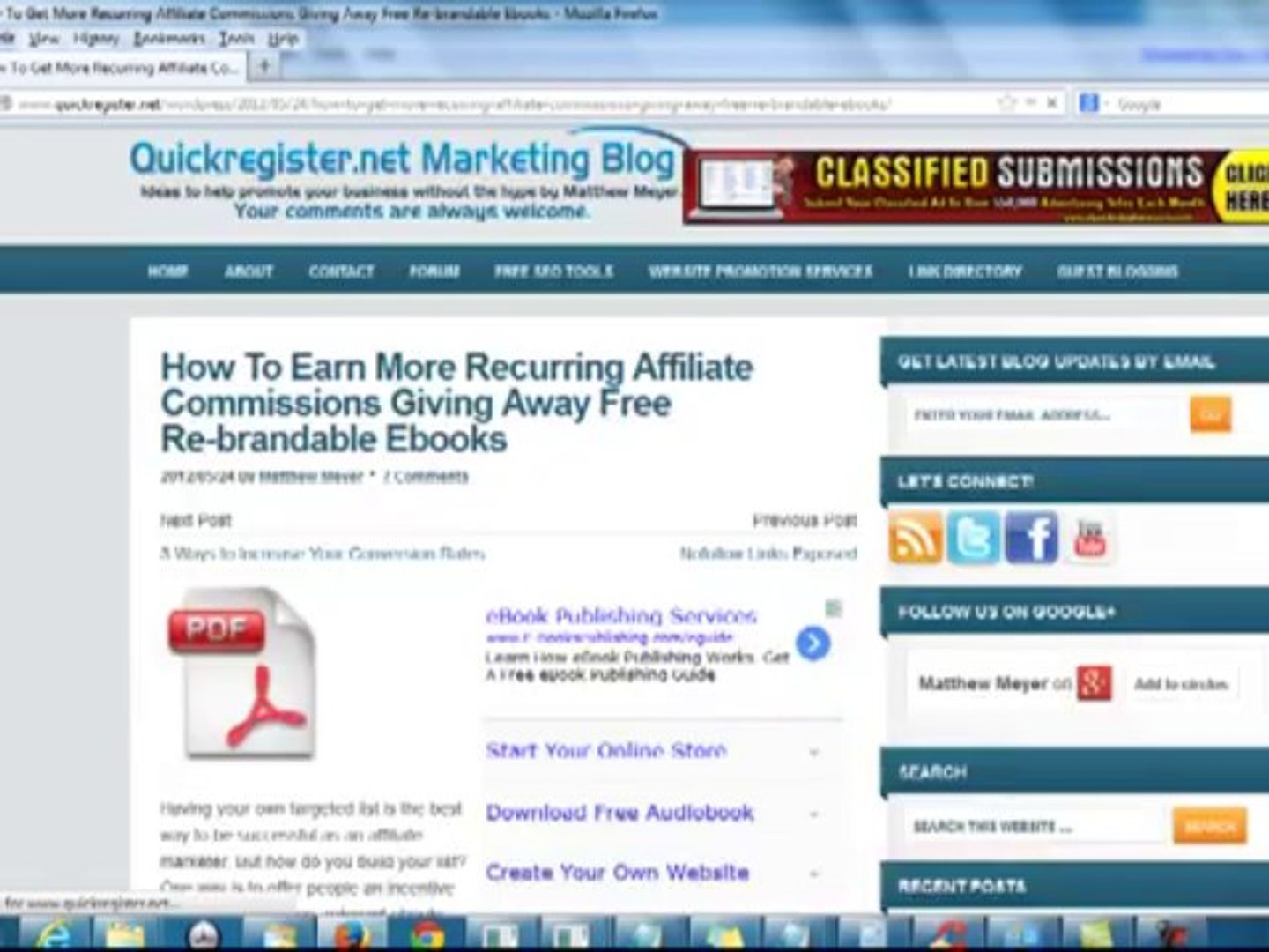 ⁣How to Use Re-branded Free Ebook to Generate Affiliate Commissions