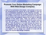 Promote Your Online Marketing Campaign With Web Design Company