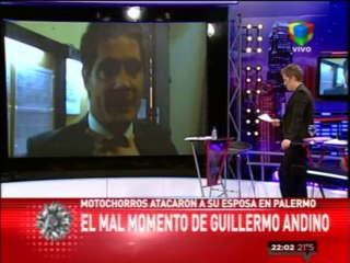 Andino habló del intento de robo a su muje