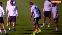 Gareth Bale pulls off a “Ballet turn” to fool Luka Modric in Real Madrid training