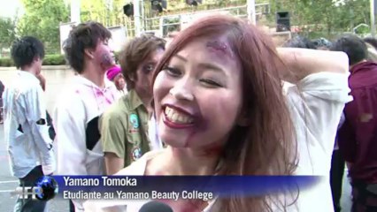 Attaque de zombies à Tokyo à l'occasion d'Halloween