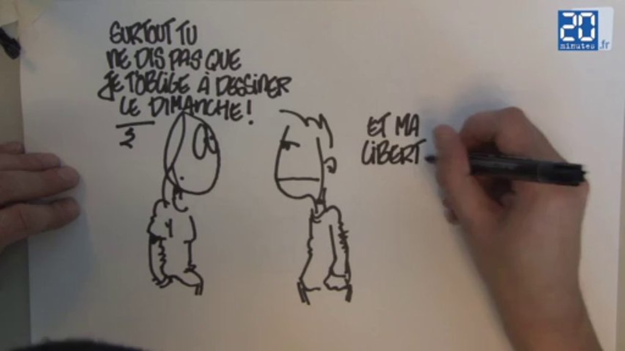«Galou, c'est comment de travailler avec Blan?». Réponse en dessin
