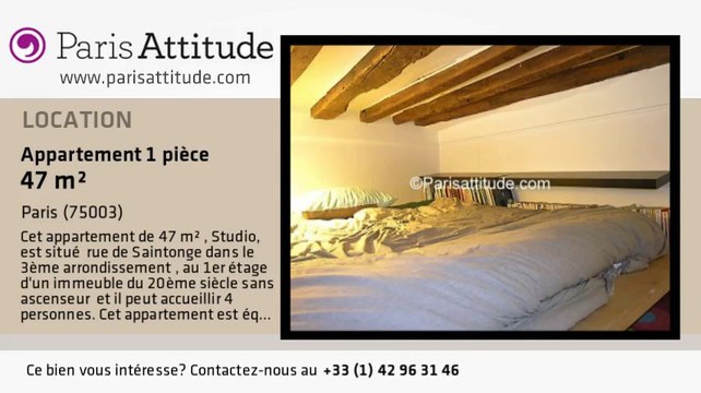 Appartement Studio à louer - Temple, Paris - Ref. 6036