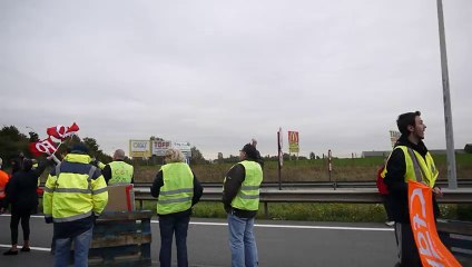 Des salariés de VG Goossens ont bloqué le poste de frontière à hauteur de Rekkem, ce jeudi