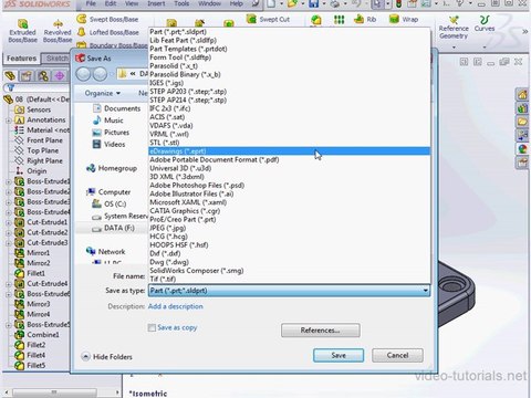 SolidWorks Tutorials - exporting to STL files in eDrawings