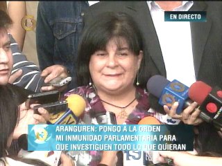 Diputada Aranguren:"Yo me quedo en el país porque no tengo nada esconder"