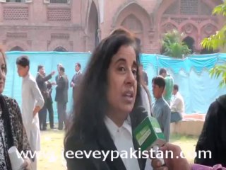 Serwat Nawaz  Advocate commenting on Supreme Bar Election 2013/14 at Lhr.
