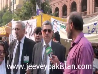 Hamid Khan  Advocate commenting on Supreme Bar Election 2013 at Lhr