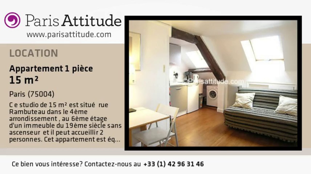 Appartement Studio à louer - Centre George Pompidou, Paris - Ref. 3767
