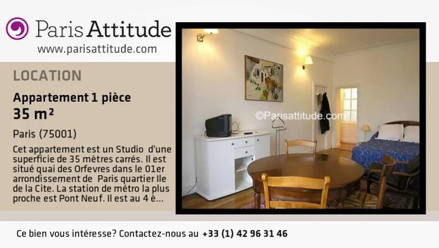 Appartement Studio à louer - Ile de la Cité, Paris - Ref. 4013