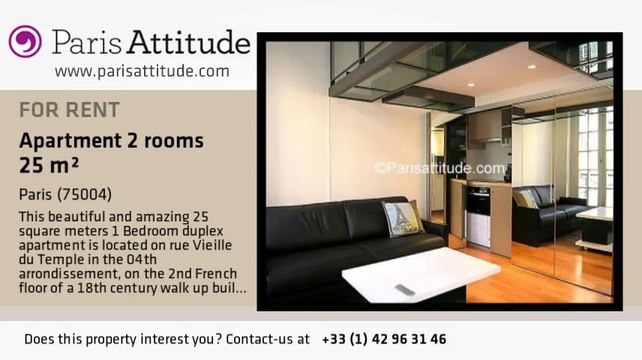1 Bedroom Apartment for rent - St Paul, Paris - Ref. 4102
