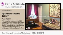 3 Bedroom Apartment for rent - Ecole Militaire/Unesco, Paris - Ref. 5355