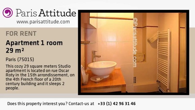 Studio Apartment for rent - Convention, Paris - Ref. 5113