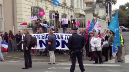 Manifestation contre Christiane Taubira à Angers