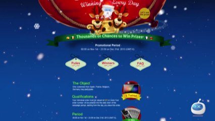 2013 Noël-Des milliers de Chances de Gagner des Prix de DX.COM