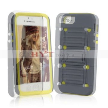Hytparts.com-Rugged Heavy Duty Combo Case with Kickstand for iPhone 5 5S