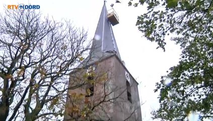 Reparatie op grote hoogte voor kerk Noordhorn - RTV Noord