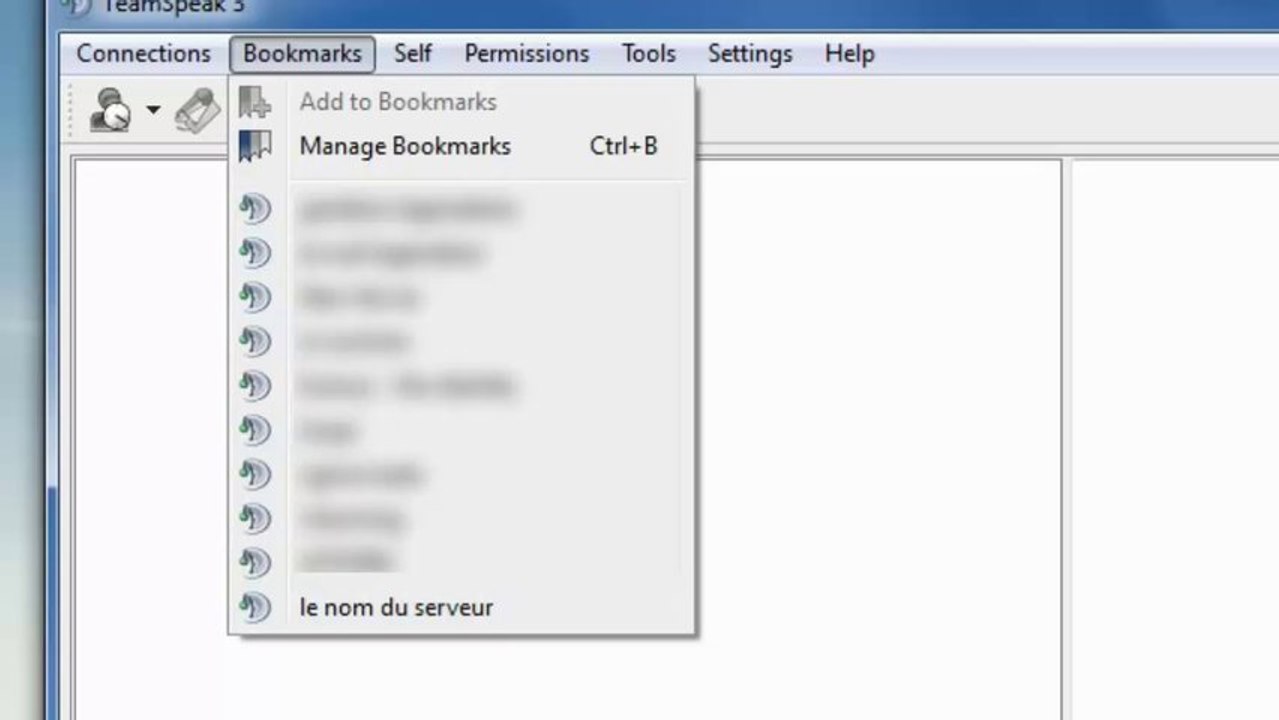 Ajouter un serveur aux favoris dans Teamspeak 3