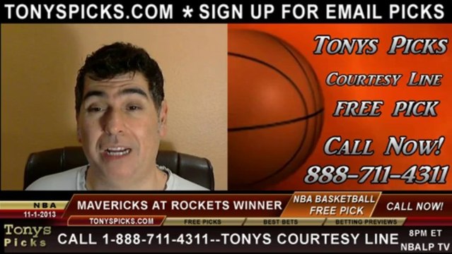 Houston Rockets vs. Dallas Mavericks Pick Prediction NBA Pro Basketball Odds Preview 11-1-2013