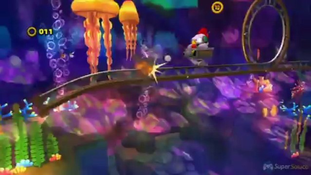 Soluce Sonic Lost World - Lava Mountain Zone 2 : 5 anneaux rouges / red star rings