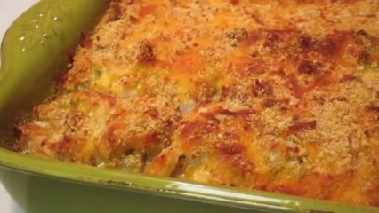 Cheesy Beef and Alfredo Casserole