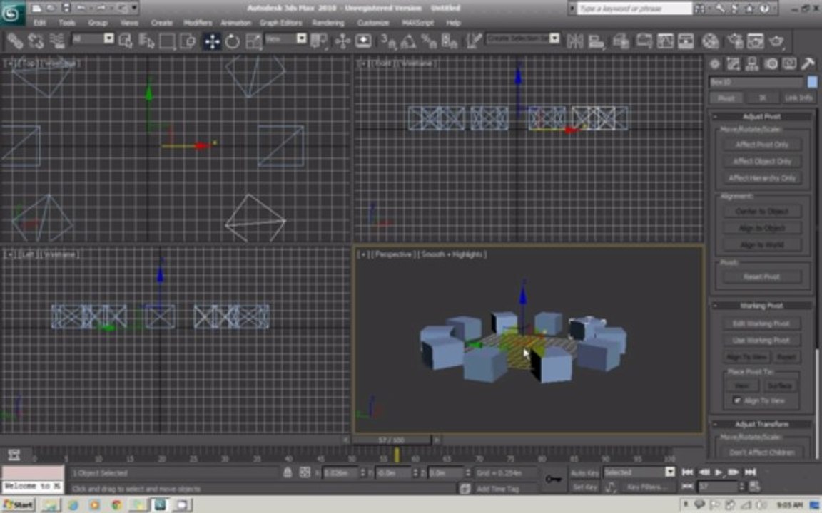 3Ds Max Tutorial - Array - Urdu/Hindi 