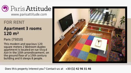 2 Bedroom Apartment for rent - Canal St Martin, Paris - Ref. 2295