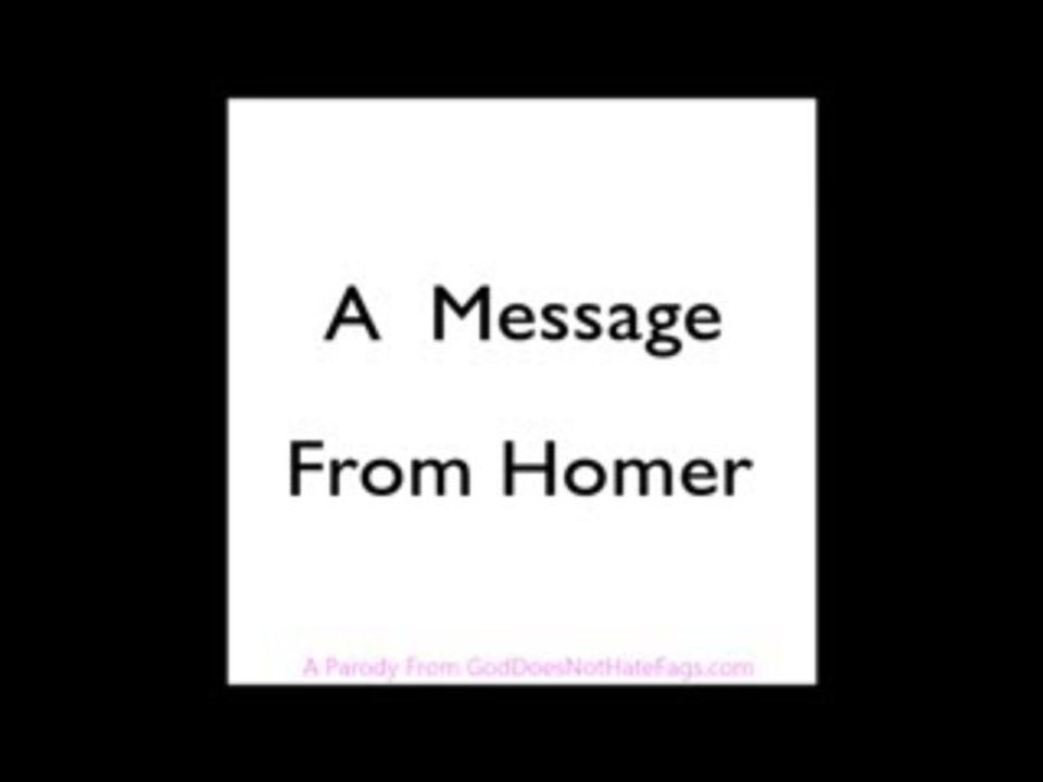 A Message From Homer About the Westboro Baptist Church