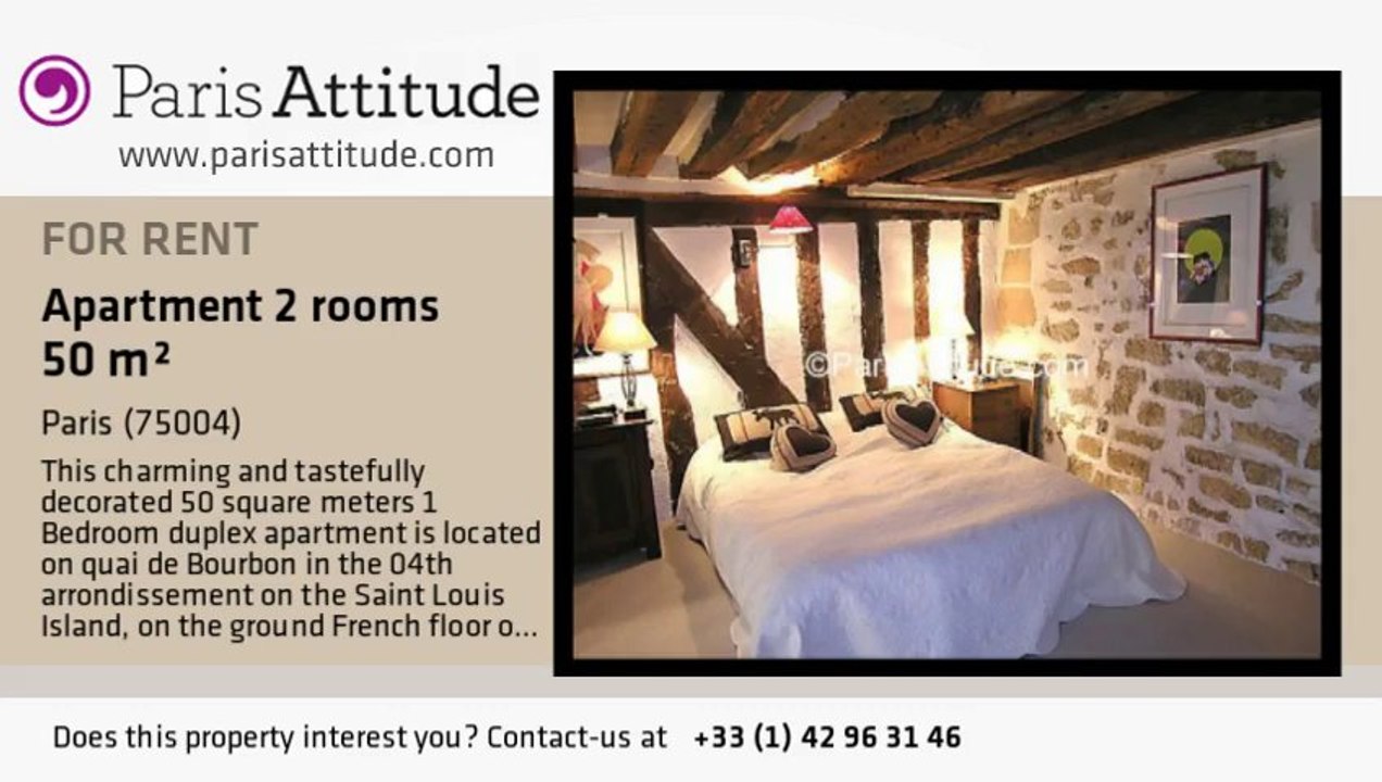 1 Bedroom Duplex for rent - Ile St Louis, Paris - Ref. 3676