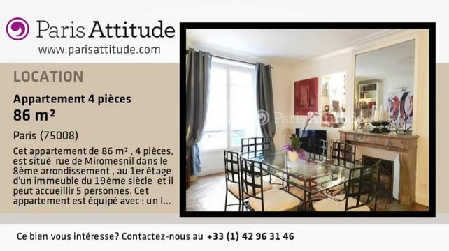 Appartement 3 Chambres à louer - Parc Monceau, Paris - Ref. 8327