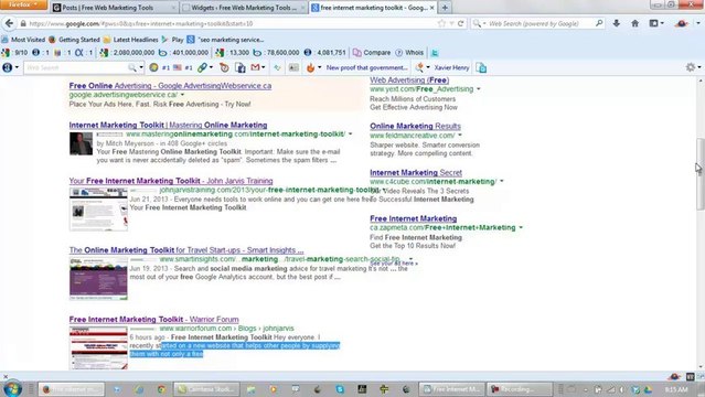 Free Internet Marketing Toolkit - Get Your New Site Found By Search Engines Part 2