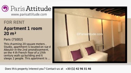 Studio Apartment for rent - Montorgueil, Paris - Ref. 1483