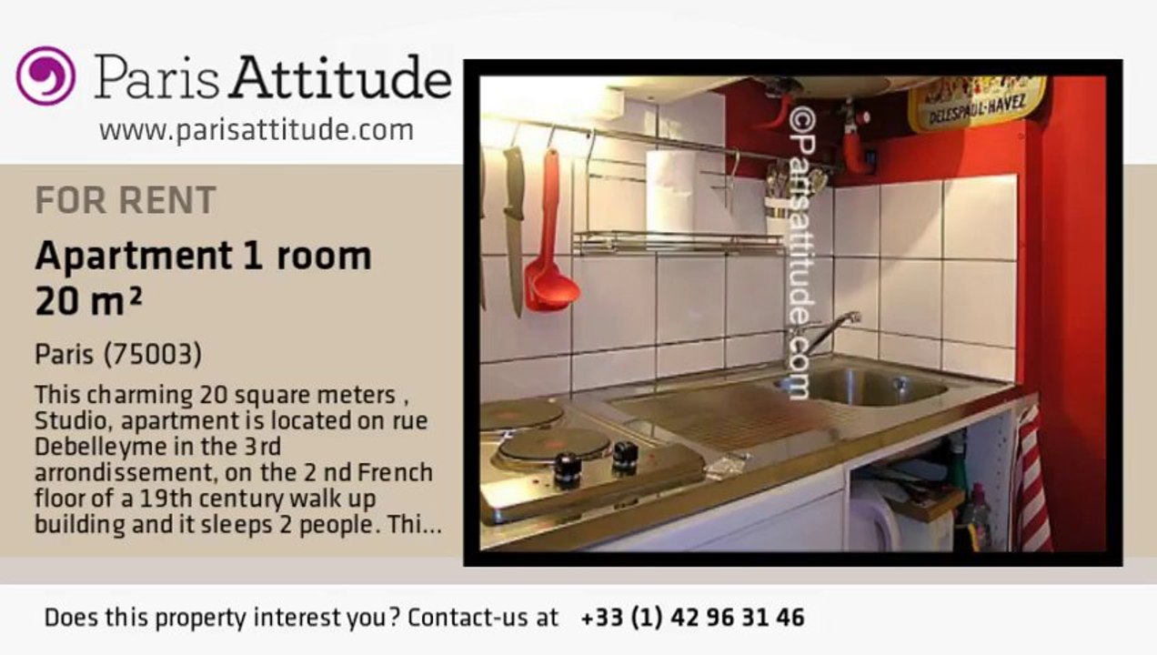 Studio Apartment for rent - Temple, Paris - Ref. 5323