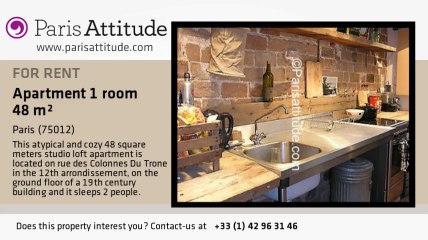 Studio Loft for rent - Nation, Paris - Ref. 2768