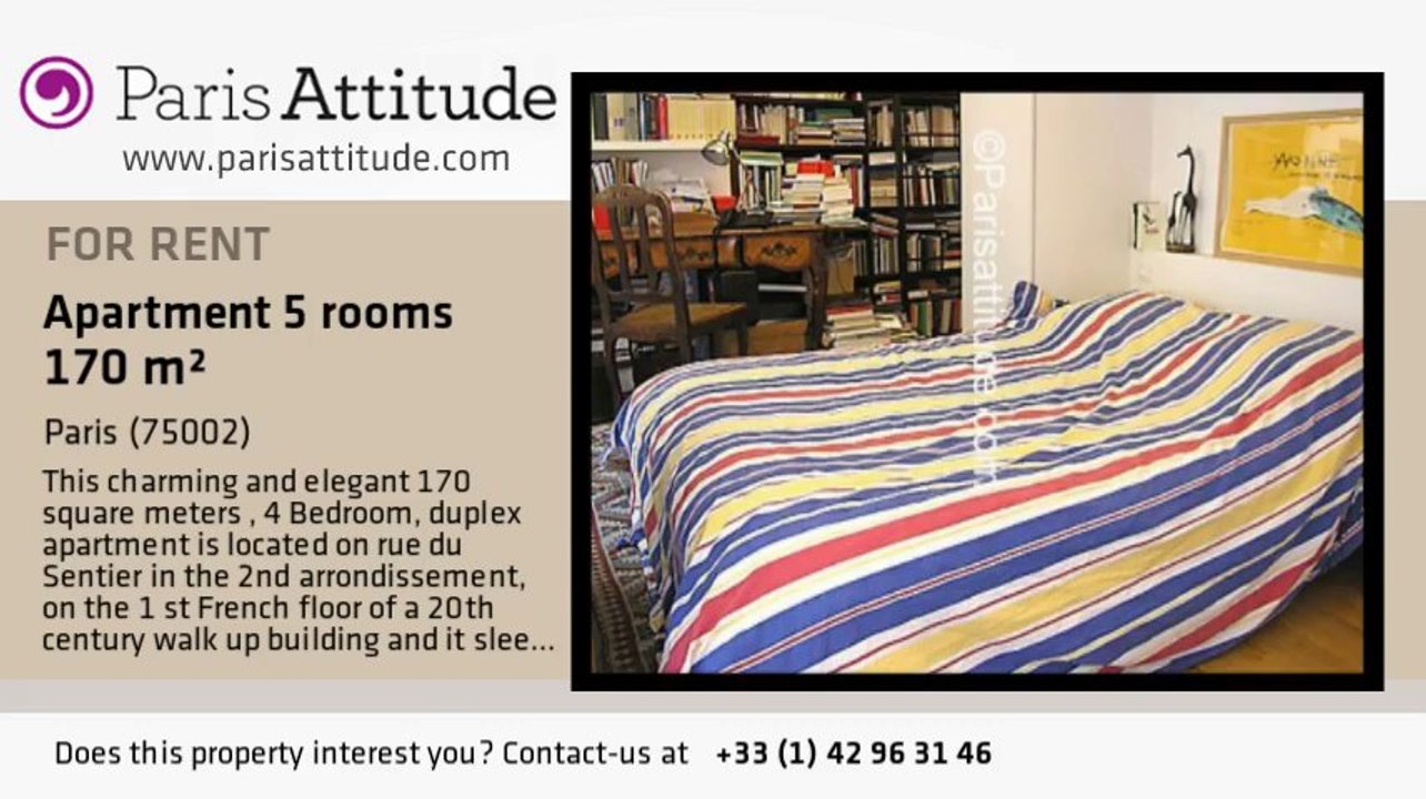 4 Bedroom Duplex for rent - Montorgueil, Paris - Ref. 6282