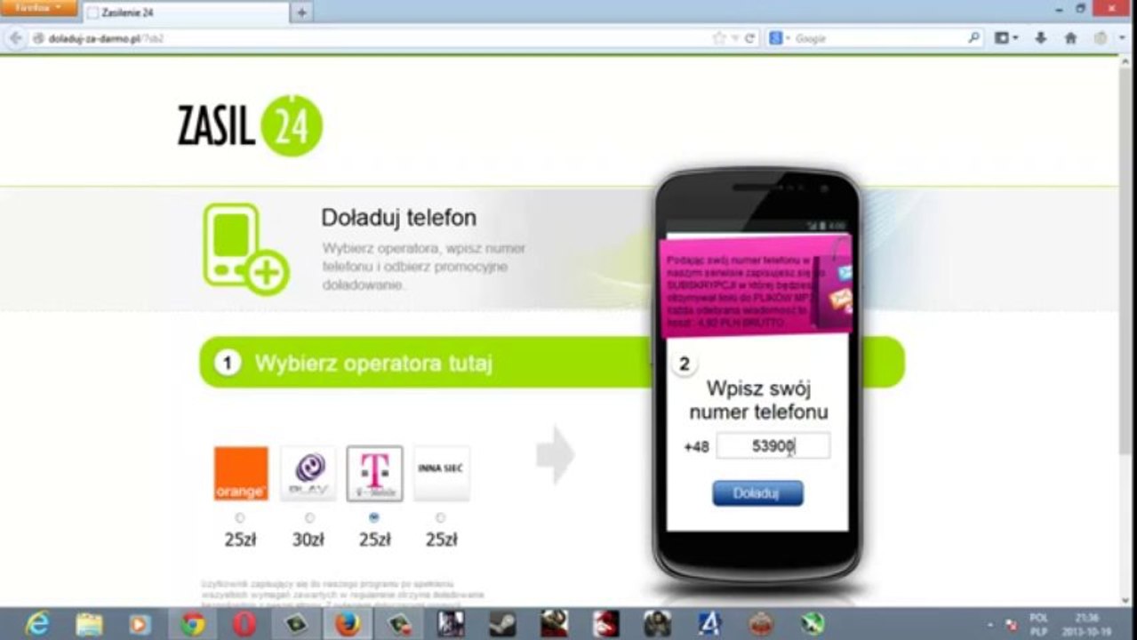 Darmowe Doładowanie Telefonu - Wsystkie Sieci ! [ Link W Opisie Filmu ]