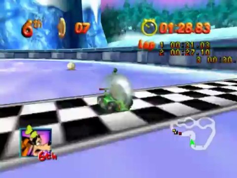 Mickey's Speedway USA - Course - Alaska (N64)