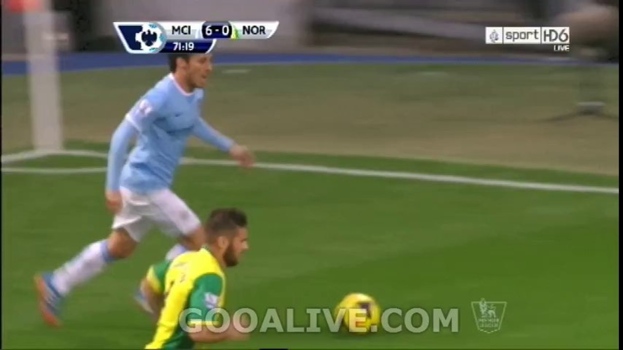 Sergio Aguero Amazing Goal Manchester City Vs Norwich City 6-0 Gooalive.com ~ 2/11/2013