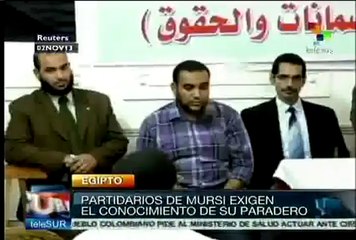 Partidarios de Mursi exigen conocer su paradero