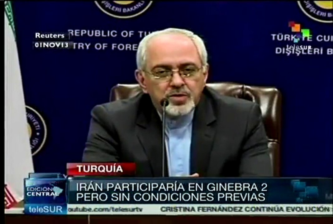 Irán apoya reunión Ginebra II sobre Siria