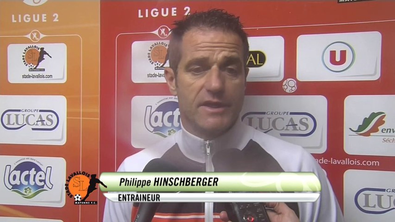 Conférence de presse Stade Lavallois - US Créteil (5-1) : Philippe  HINSCHBERGER (LAVAL) - Jean-Luc VASSEUR (USCL) - 2013/2014