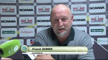 Conférence de presse Angers SCO - AC Arles Avignon (1-0) : Stéphane MOULIN (SCO) - Franck  DUMAS (ACA) - 2013/2014